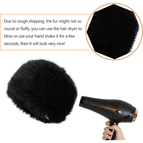 Women's Black Winter Faux Fur Cossak Russian Style Hat Warm Cap - Picture 4 of 7